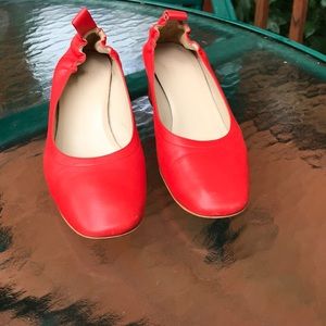 Everlane Day Heel in Red.